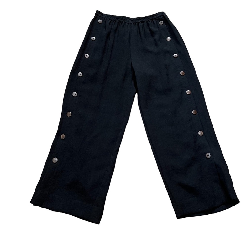 NWOT Fridaze Linen Redefined Black Ankle Pant Size S